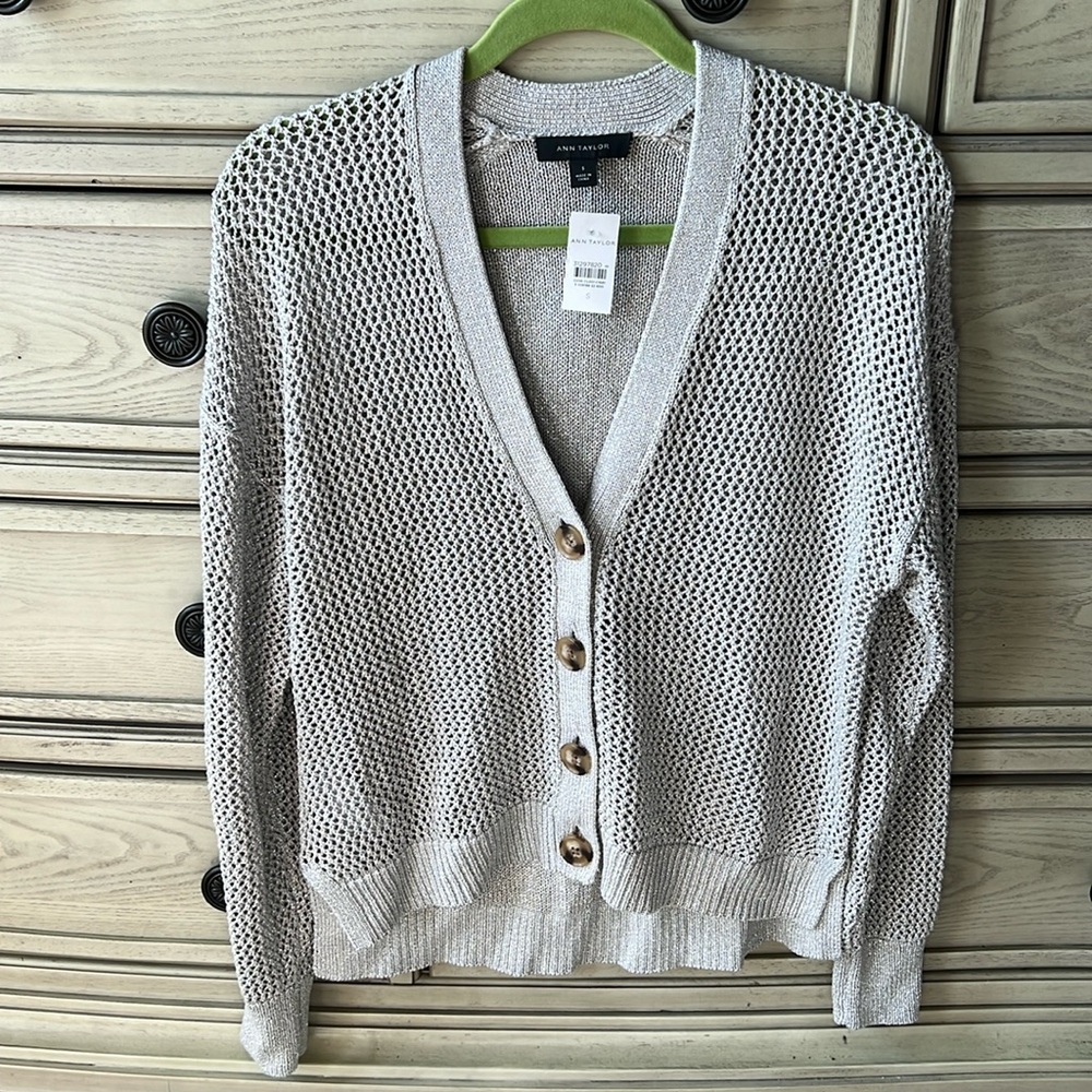 NWT Ann Taylor Festive Cardigan Size S/M